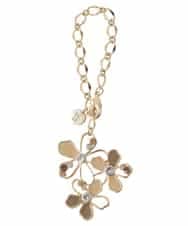 BKSAJ01038 MK MICHEL KLEIN BAG(MK ミッシェルクラン バッグ) 配色フラワーモチーフチャーム ベージュ