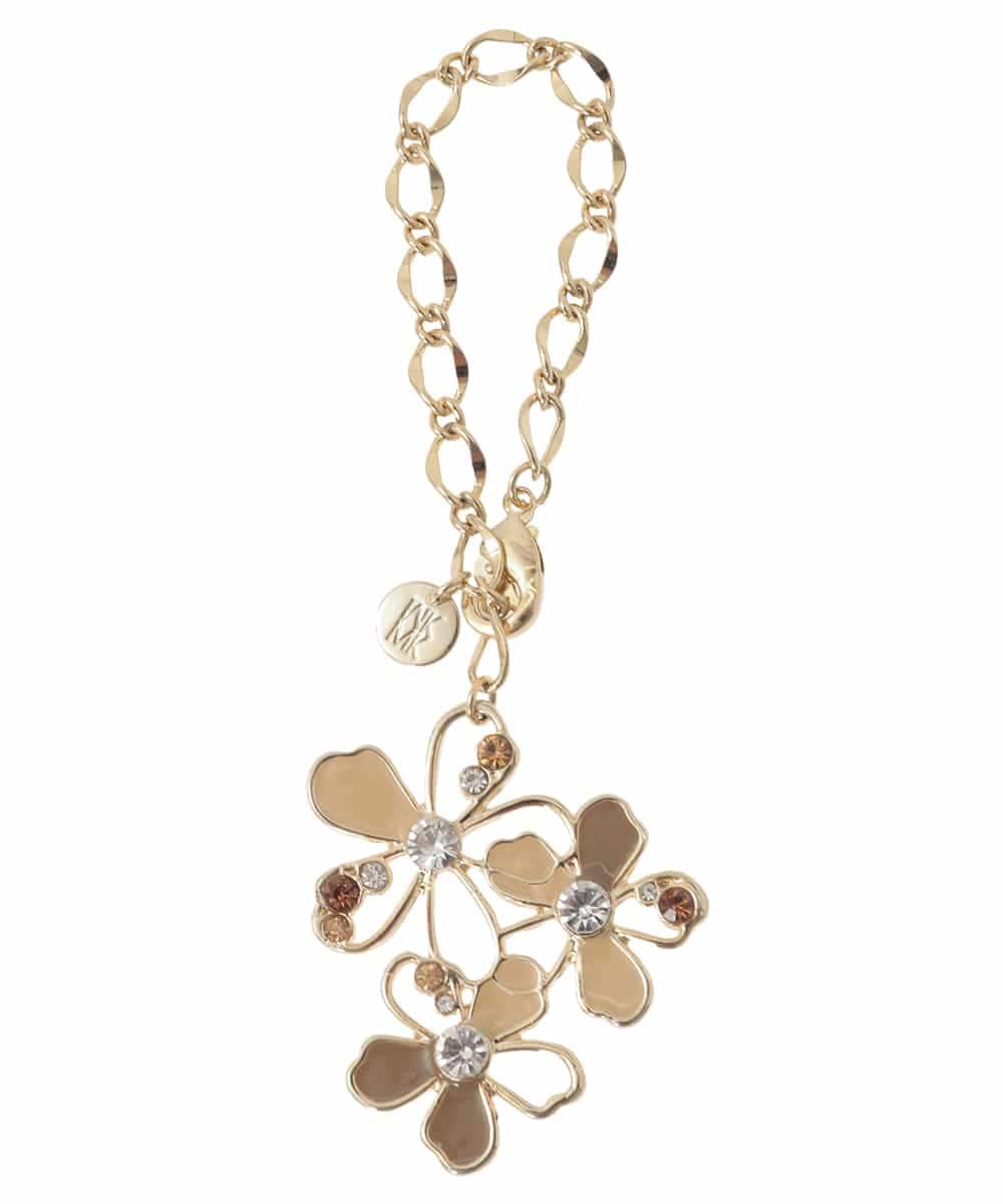 BKSAJ01038 MK MICHEL KLEIN BAG(MK ミッシェルクラン バッグ) 配色フラワーモチーフチャーム ベージュ