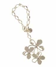 BKSAP01038 MK MICHEL KLEIN BAG(MK ミッシェルクラン バッグ) フラワーモチーフチャーム パープル