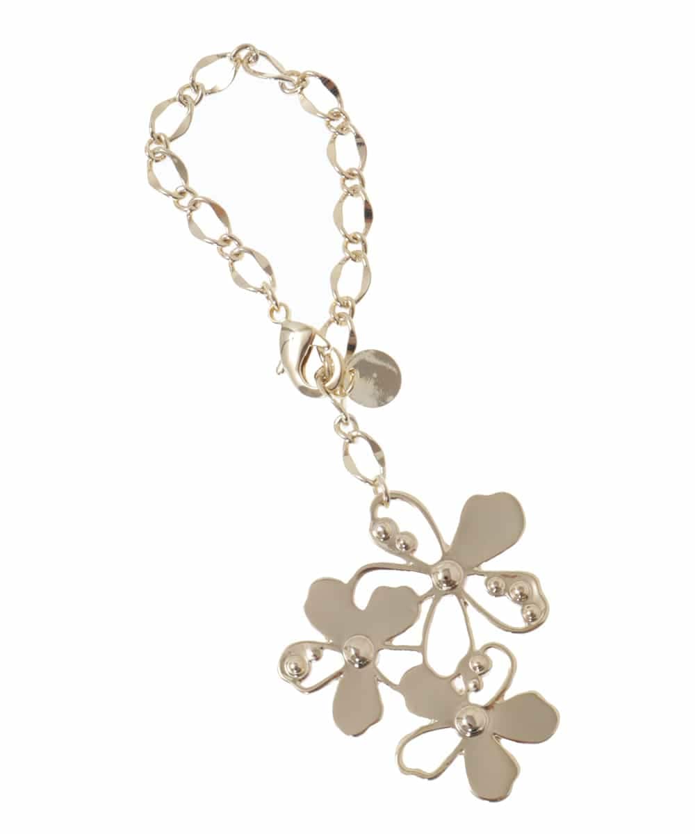 BKSAP01038 MK MICHEL KLEIN BAG(MK ミッシェルクラン バッグ) フラワーモチーフチャーム パープル