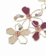 BKSAP01038 MK MICHEL KLEIN BAG(MK ミッシェルクラン バッグ) フラワーモチーフチャーム パープル