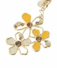 BKSAS01038 MK MICHEL KLEIN BAG(MK ミッシェルクラン バッグ) フラワーモチーフチャーム イエロー