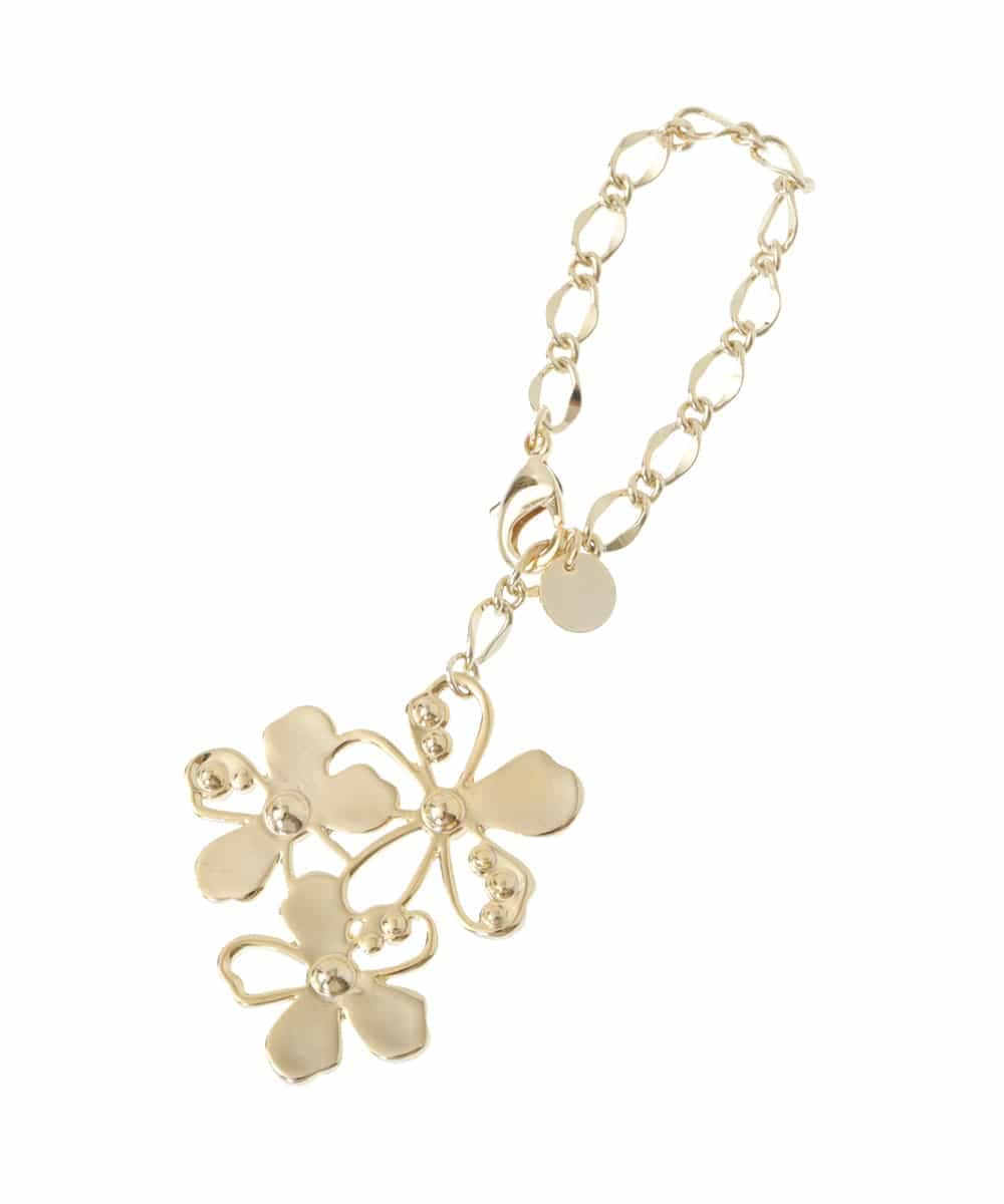 BKSAS01038 MK MICHEL KLEIN BAG(MK ミッシェルクラン バッグ) フラワーモチーフチャーム イエロー