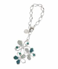 BKSAS01038 MK MICHEL KLEIN BAG(MK ミッシェルクラン バッグ) フラワーモチーフチャーム ライトグリーン