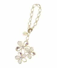 BKSAS01038 MK MICHEL KLEIN BAG(MK ミッシェルクラン バッグ) フラワーモチーフチャーム ベージュ