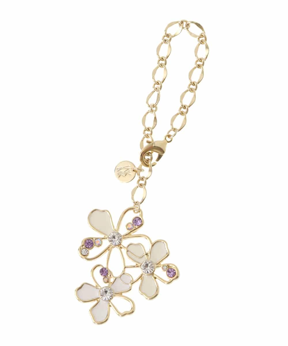 BKSAS01038 MK MICHEL KLEIN BAG(MK ミッシェルクラン バッグ) フラワーモチーフチャーム ベージュ