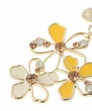 BKSAV01038 MK MICHEL KLEIN BAG(MK ミッシェルクラン バッグ) フラワービジューデザインチャーム イエロー