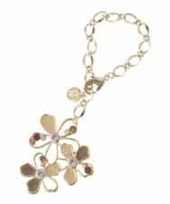 BKSAV01038 MK MICHEL KLEIN BAG(MK ミッシェルクラン バッグ) フラワービジューデザインチャーム ベージュ