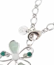 BKSGA01040 MK MICHEL KLEIN BAG(MK ミッシェルクラン バッグ) 透かしフラワーモチーフチャーム ライトグリーン