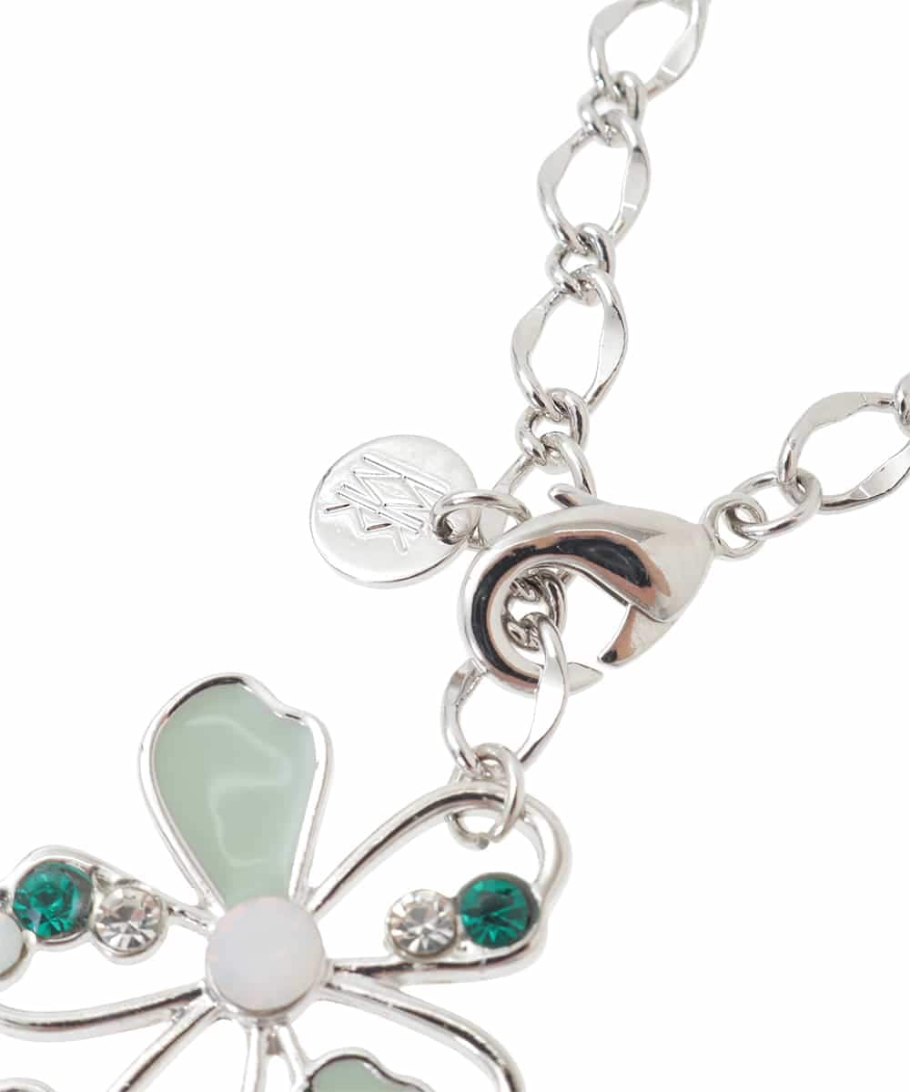 BKSGA01040 MK MICHEL KLEIN BAG(MK ミッシェルクラン バッグ) 透かしフラワーモチーフチャーム ライトグリーン