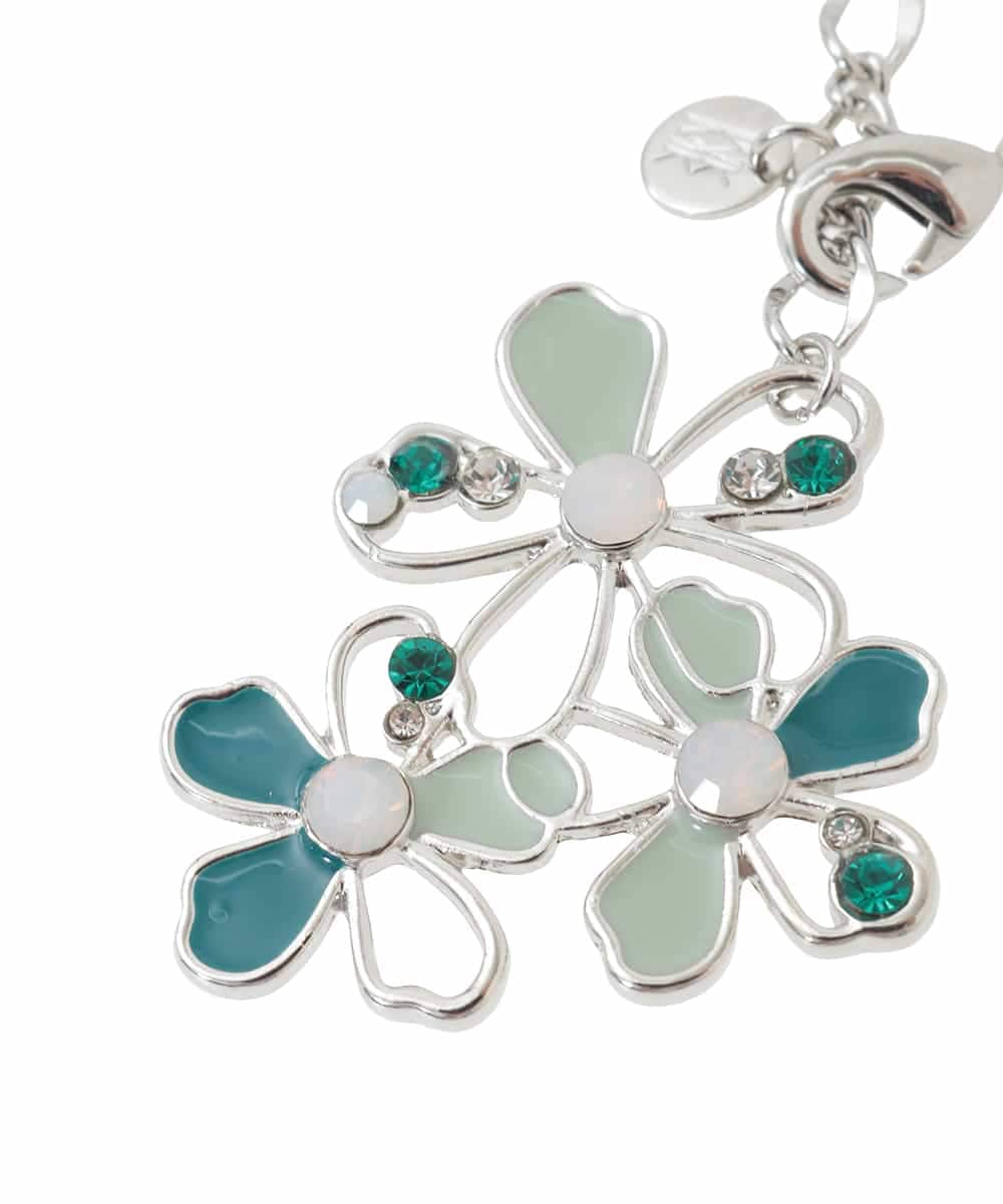 BKSGA01040 MK MICHEL KLEIN BAG(MK ミッシェルクラン バッグ) 透かしフラワーモチーフチャーム ライトグリーン