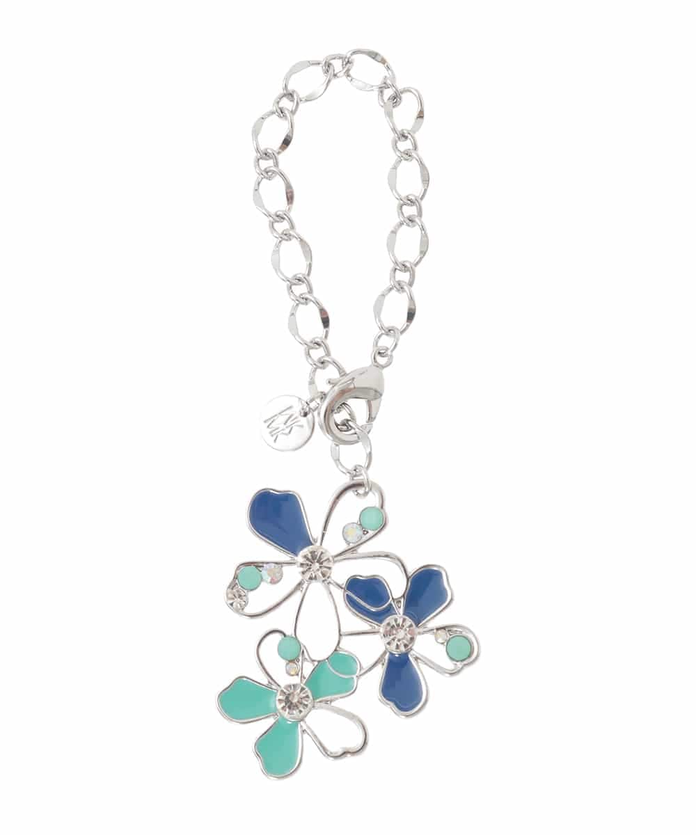 BKSGD01040 MK MICHEL KLEIN BAG(MK ミッシェルクラン バッグ) 透かしフラワーモチーフチャーム ネイビー