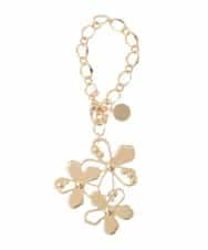 BKSGD01040 MK MICHEL KLEIN BAG(MK ミッシェルクラン バッグ) 透かしフラワーモチーフチャーム ホワイト