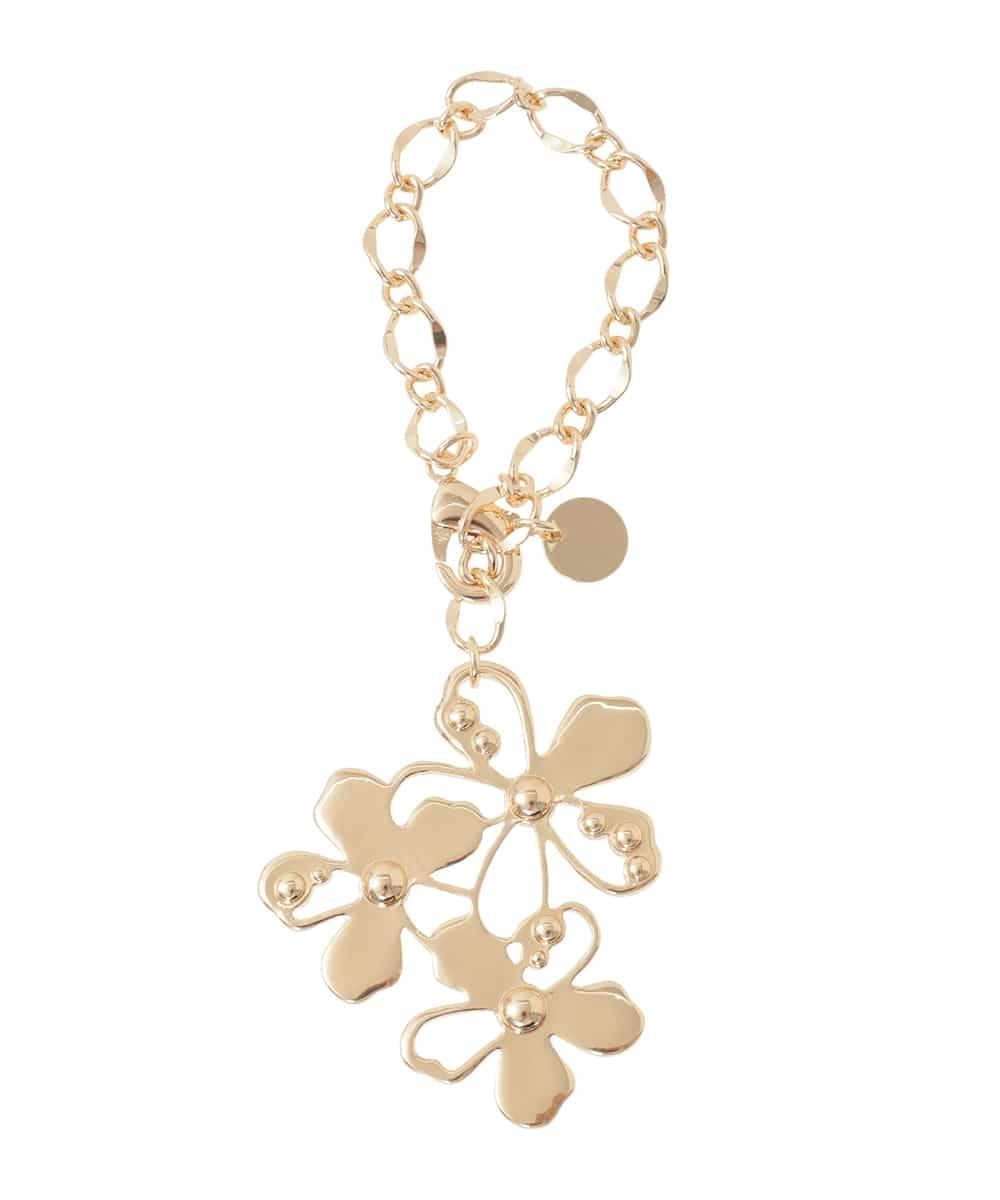 BKSGD01040 MK MICHEL KLEIN BAG(MK ミッシェルクラン バッグ) 透かしフラワーモチーフチャーム ホワイト