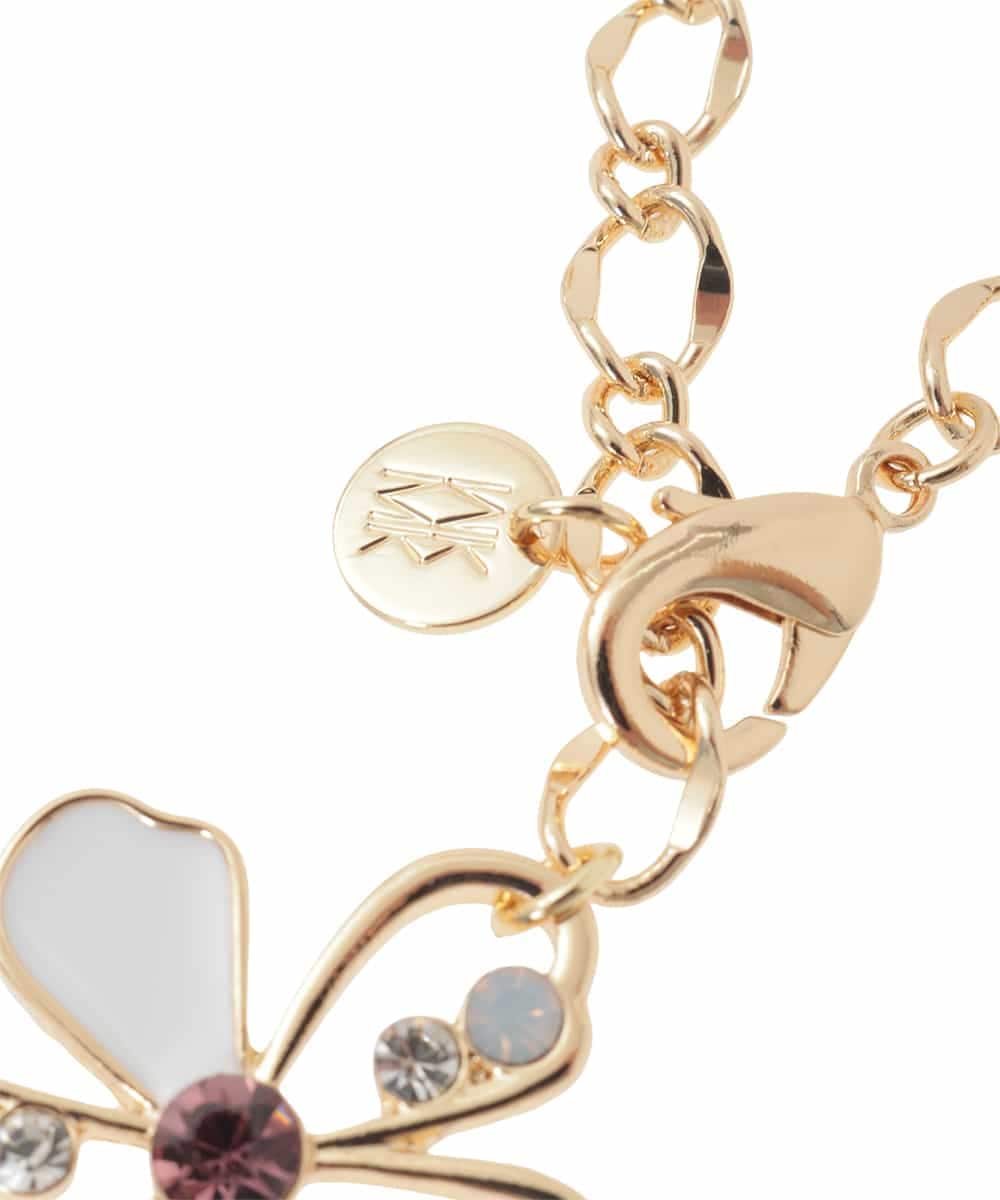 BKSGD01040 MK MICHEL KLEIN BAG(MK ミッシェルクラン バッグ) 透かしフラワーモチーフチャーム ホワイト