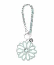 BKSGD06040 MK MICHEL KLEIN BAG(MK ミッシェルクラン バッグ) BIGフラワーチェーンリボンチャーム ライトブルー