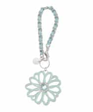 BKSGD06040 MK MICHEL KLEIN BAG(MK ミッシェルクラン バッグ) BIGフラワーチェーンリボンチャーム ライトブルー