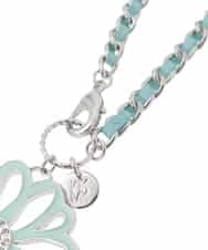 BKSGD06040 MK MICHEL KLEIN BAG(MK ミッシェルクラン バッグ) BIGフラワーチェーンリボンチャーム ライトブルー