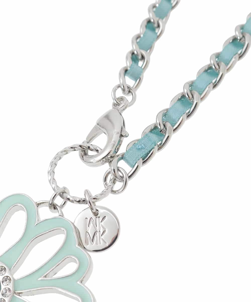 BKSGD06040 MK MICHEL KLEIN BAG(MK ミッシェルクラン バッグ) BIGフラワーチェーンリボンチャーム ライトブルー