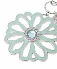 BKSGD06040 MK MICHEL KLEIN BAG(MK ミッシェルクラン バッグ) BIGフラワーチェーンリボンチャーム ライトブルー