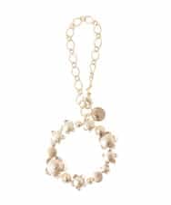 BKSGD07040 MK MICHEL KLEIN BAG(MK ミッシェルクラン バッグ) フラワーサークルチャーム ホワイト