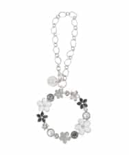 BKSGD07040 MK MICHEL KLEIN BAG(MK ミッシェルクラン バッグ) フラワーサークルチャーム ブラック