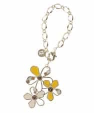 BKSGP01038 MK MICHEL KLEIN BAG(MK ミッシェルクラン バッグ) 透かしフラワーチャーム イエロー