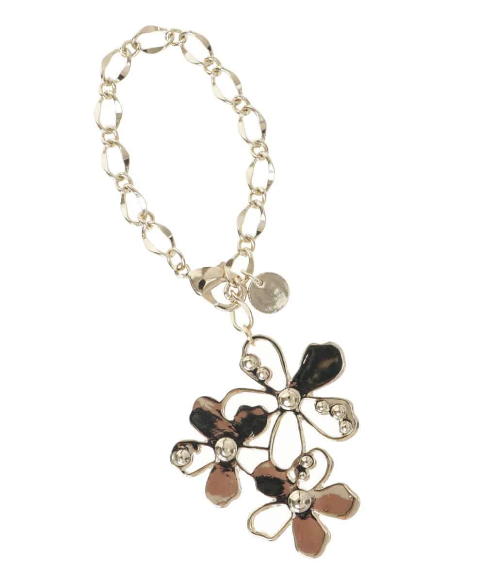 BKSGP01038 MK MICHEL KLEIN BAG(MK ミッシェルクラン バッグ) 透かしフラワーチャーム パープル