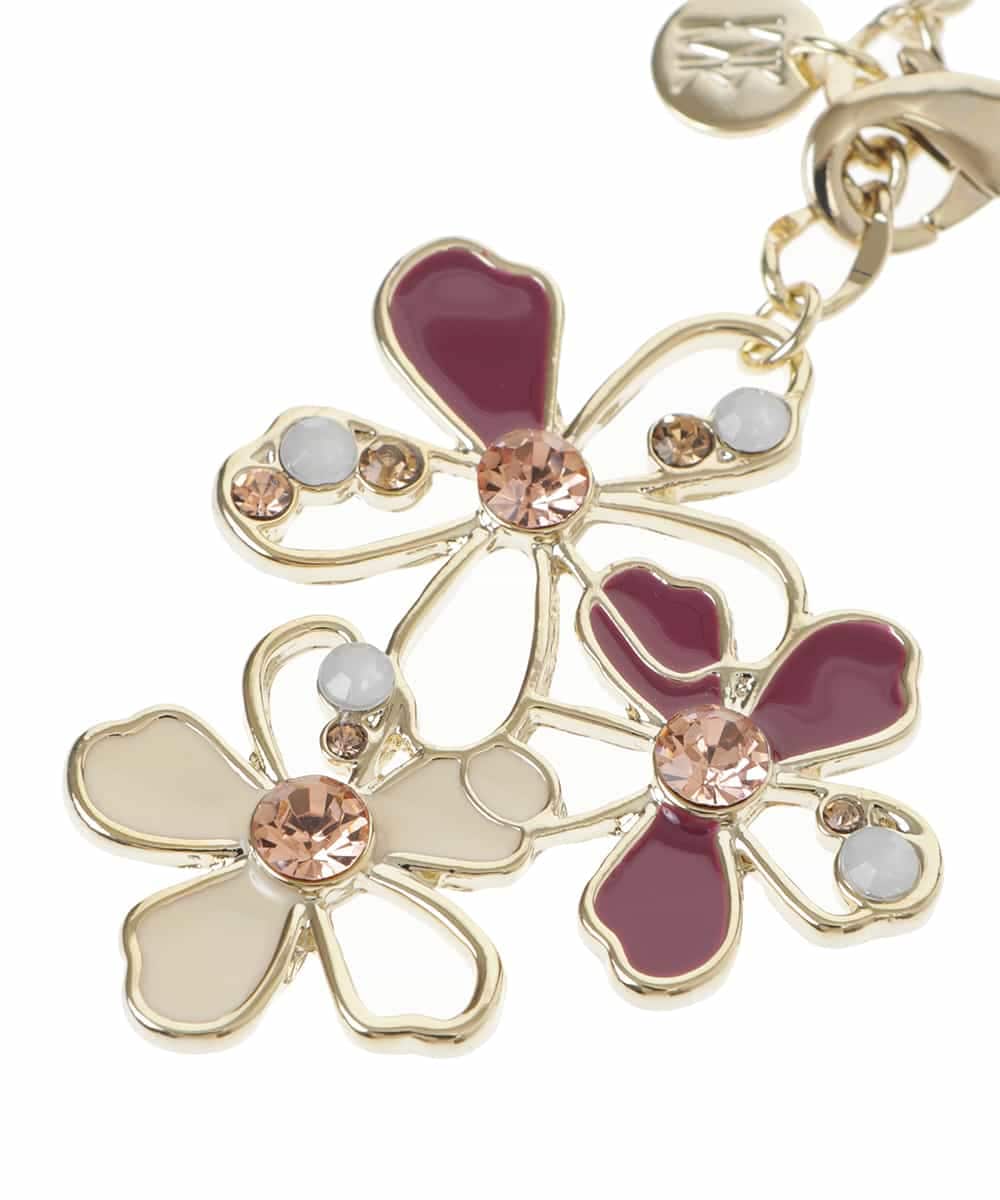 BKSGP01038 MK MICHEL KLEIN BAG(MK ミッシェルクラン バッグ) 透かしフラワーチャーム パープル