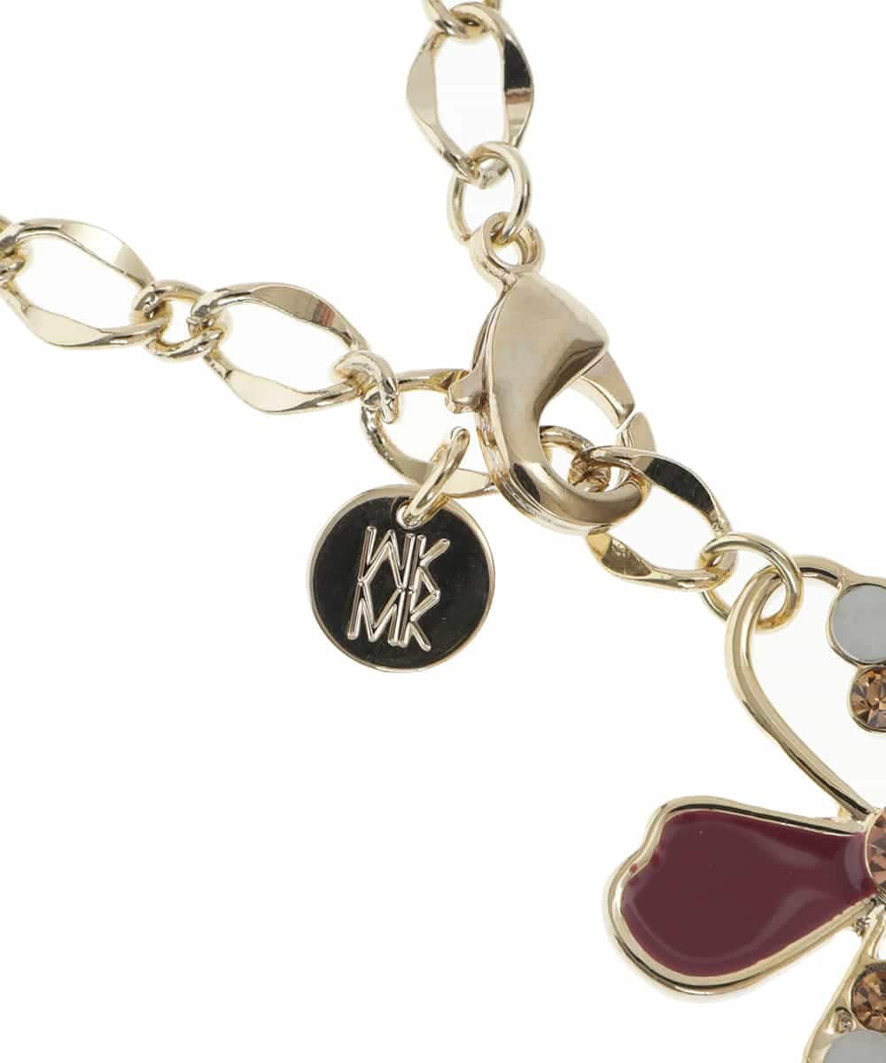 BKSGP01038 MK MICHEL KLEIN BAG(MK ミッシェルクラン バッグ) 透かしフラワーチャーム パープル