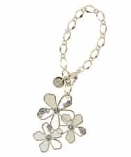 BKSGP01038 MK MICHEL KLEIN BAG(MK ミッシェルクラン バッグ) 透かしフラワーチャーム ホワイト