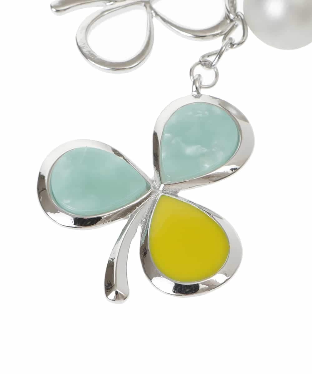 BKSGP06038 MK MICHEL KLEIN BAG(MK ミッシェルクラン バッグ) クローバーモチーフチャーム イエロー