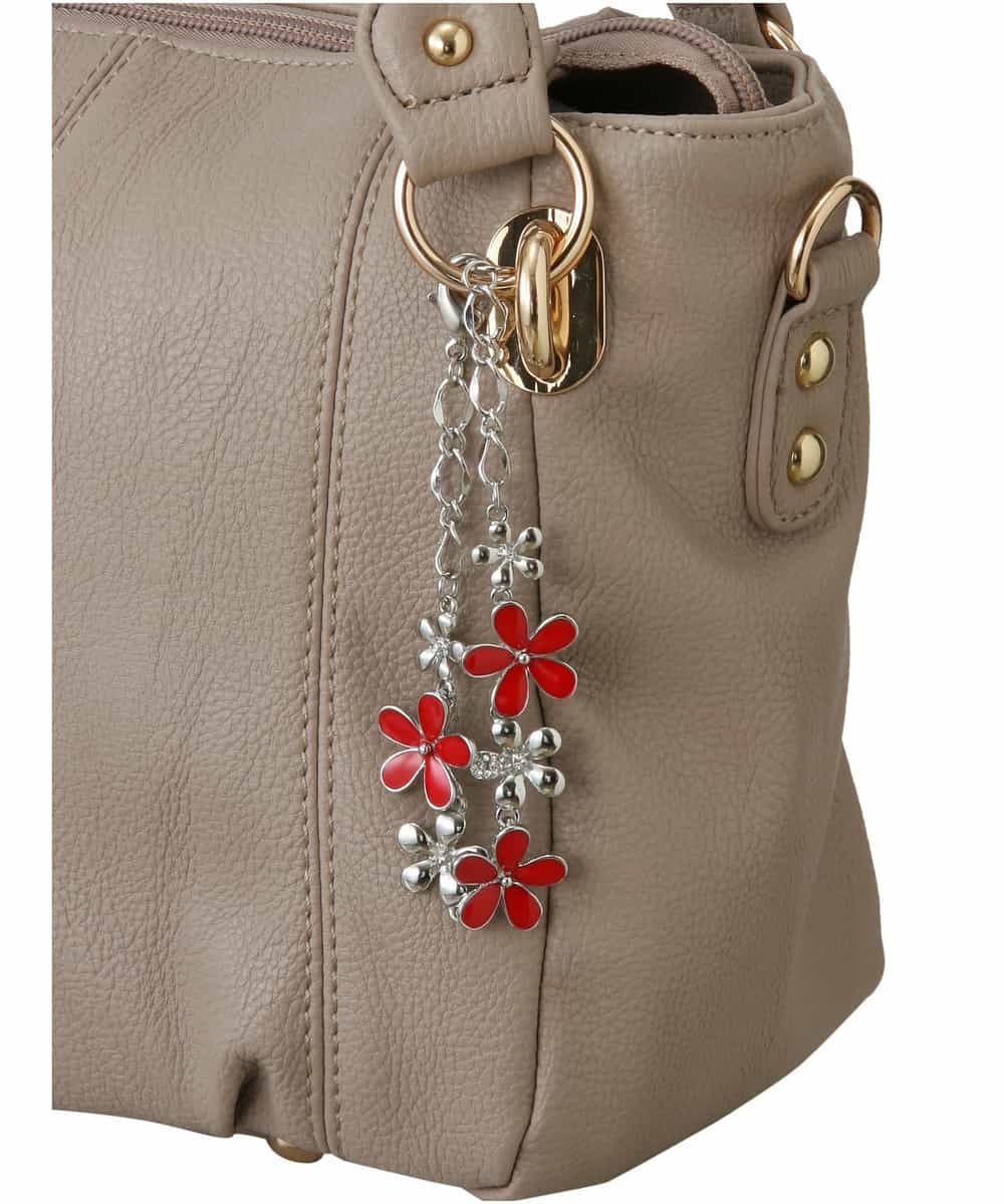 BKSTS05038 MK MICHEL KLEIN BAG(MK ミッシェルクラン バッグ) フラワーモチーフバッグチャーム レッド