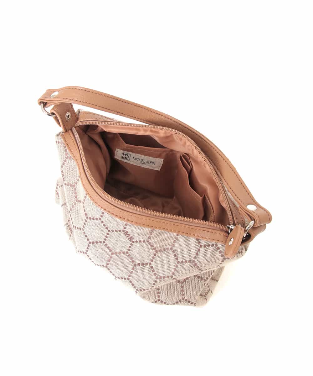 BKYLA04060 MK MICHEL KLEIN BAG(MK ミッシェルクラン バッグ) ハニカムモチーフバッグ ブラウン