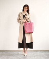 BPBAA25150 MK MICHEL KLEIN BAG(MK ミッシェルクラン バッグ) [2WAY]合成皮革バケットトートバッグ ピンク