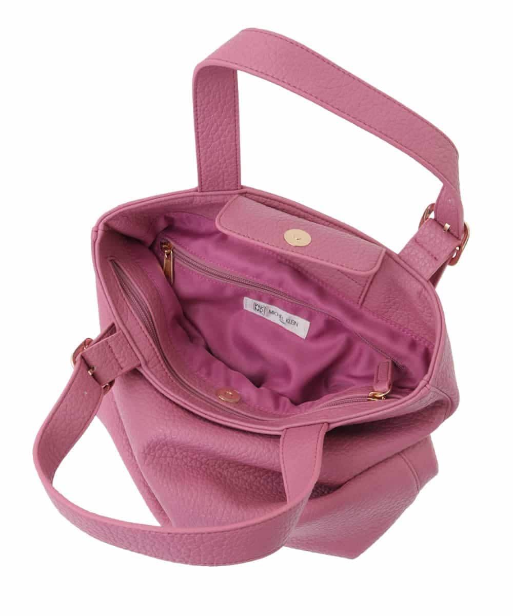 BPBAA25150 MK MICHEL KLEIN BAG(MK ミッシェルクラン バッグ) [2WAY]合成皮革バケットトートバッグ ピンク
