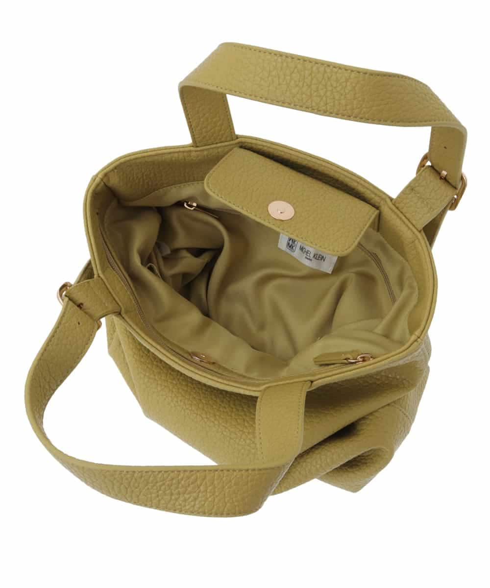BPBAA25150 MK MICHEL KLEIN BAG(MK ミッシェルクラン バッグ) [2WAY]合成皮革バケットトートバッグ ピンク