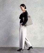 BPBAD01170 MK MICHEL KLEIN BAG(MK ミッシェルクラン バッグ) [A4収納可]異素材ジョイントスクエアトートバッグ ブラック