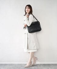 BPBAD11150 MK MICHEL KLEIN BAG(MK ミッシェルクラン バッグ) [2WAY/A4収納可]ジップデザインスクエアトートバッグ ライトグレー