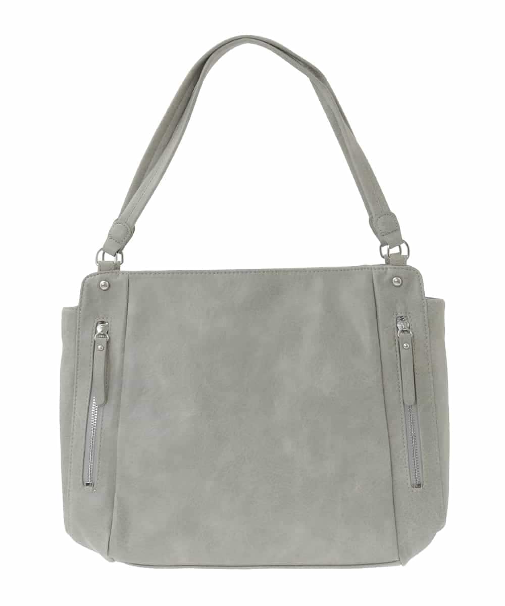 BPBAD11150 MK MICHEL KLEIN BAG(MK ミッシェルクラン バッグ) [2WAY]ジップデザインスクエアトートバッグ ライトグレー