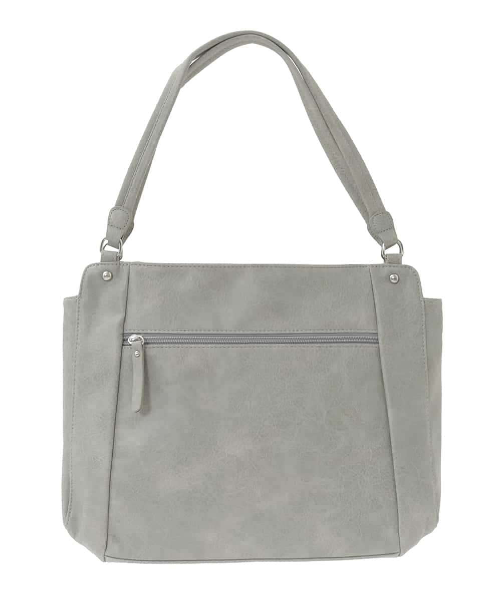 BPBAD11150 MK MICHEL KLEIN BAG(MK ミッシェルクラン バッグ) [2WAY]ジップデザインスクエアトートバッグ ライトグレー