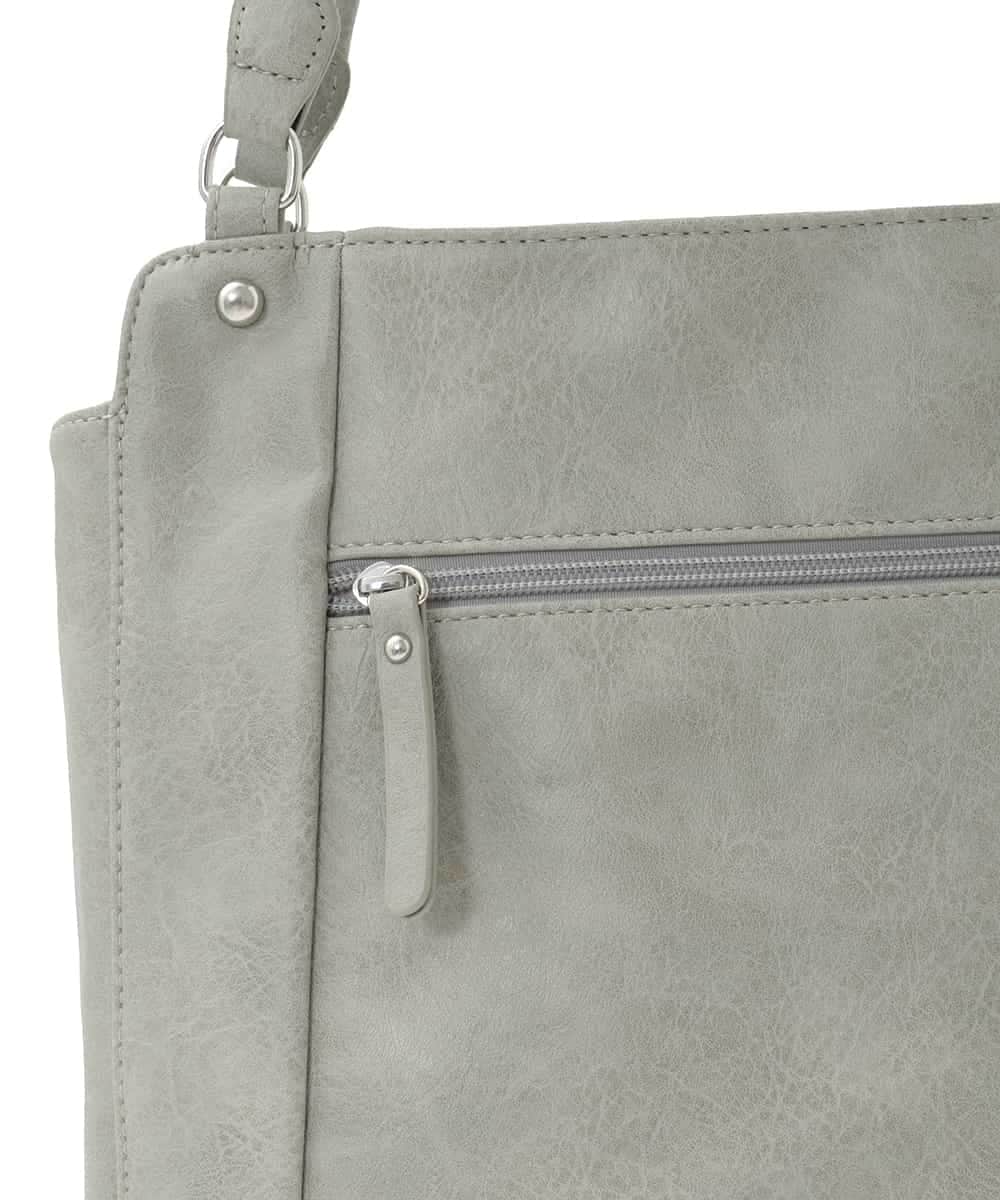 BPBAD11150 MK MICHEL KLEIN BAG(MK ミッシェルクラン バッグ) [2WAY]ジップデザインスクエアトートバッグ ライトグレー