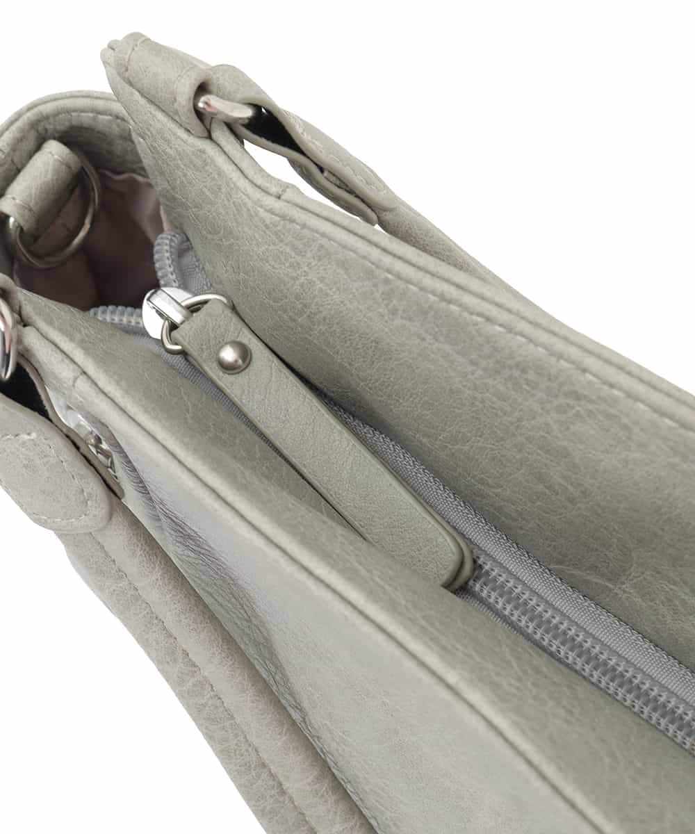 BPBAD11150 MK MICHEL KLEIN BAG(MK ミッシェルクラン バッグ) [2WAY]ジップデザインスクエアトートバッグ ライトグレー