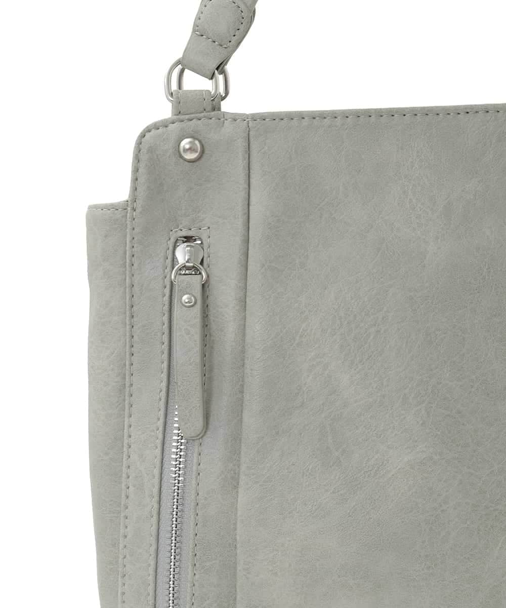 BPBAD11150 MK MICHEL KLEIN BAG(MK ミッシェルクラン バッグ) [2WAY]ジップデザインスクエアトートバッグ ライトグレー