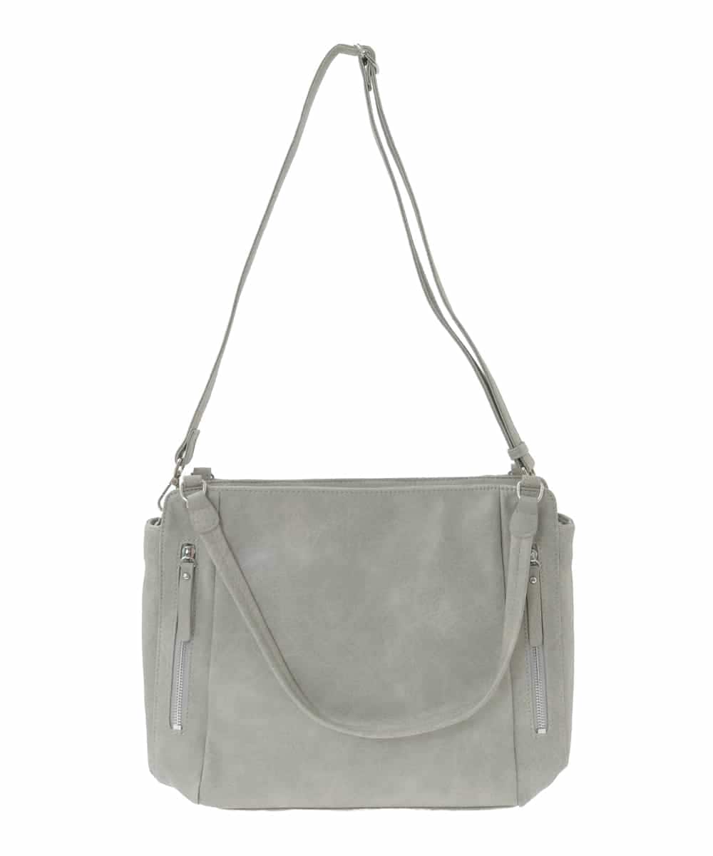 BPBAD11150 MK MICHEL KLEIN BAG(MK ミッシェルクラン バッグ) [2WAY]ジップデザインスクエアトートバッグ ライトグレー