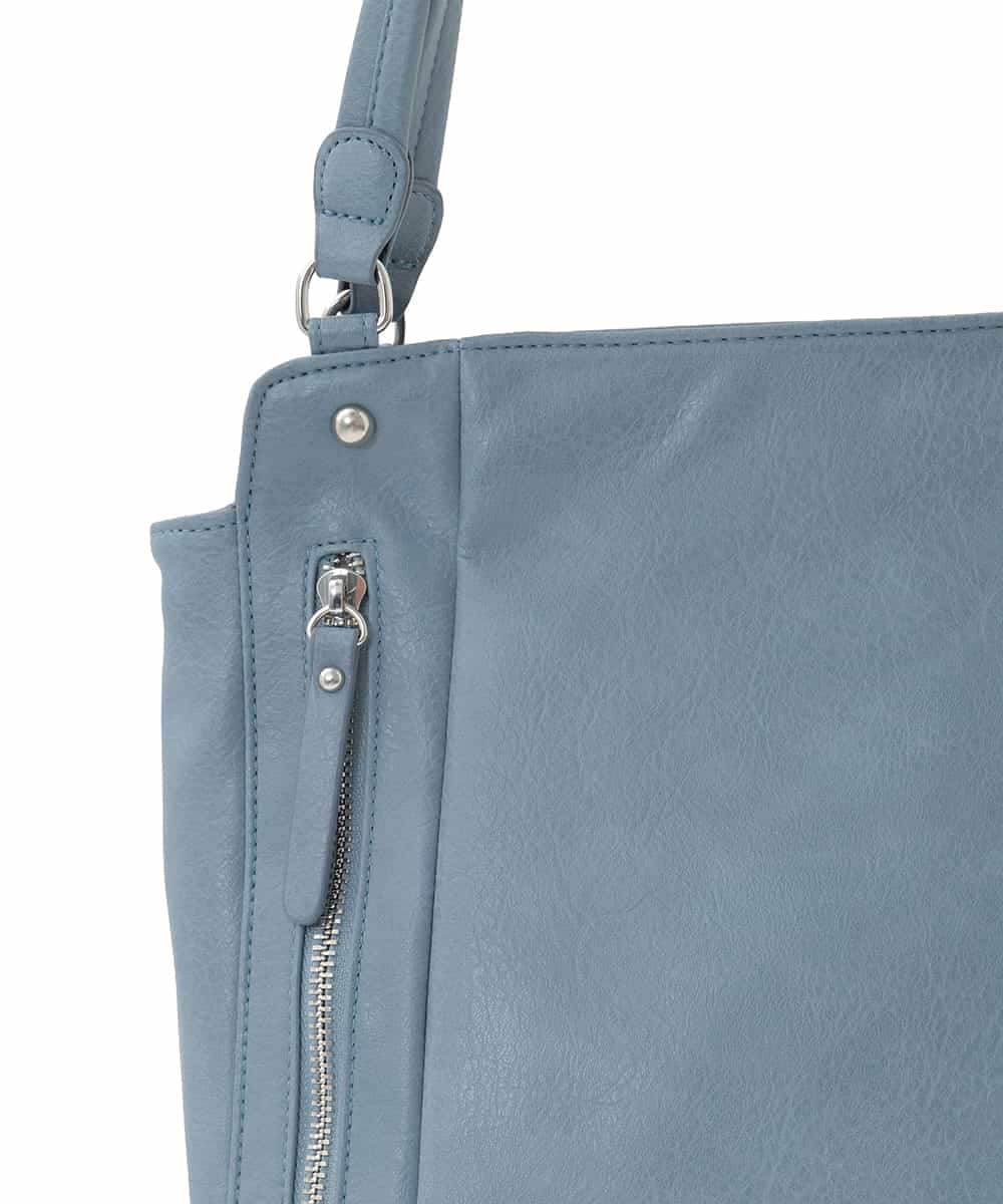 BPBAD11150 MK MICHEL KLEIN BAG(MK ミッシェルクラン バッグ) [2WAY]ジップデザインスクエアトートバッグ ライトグレー