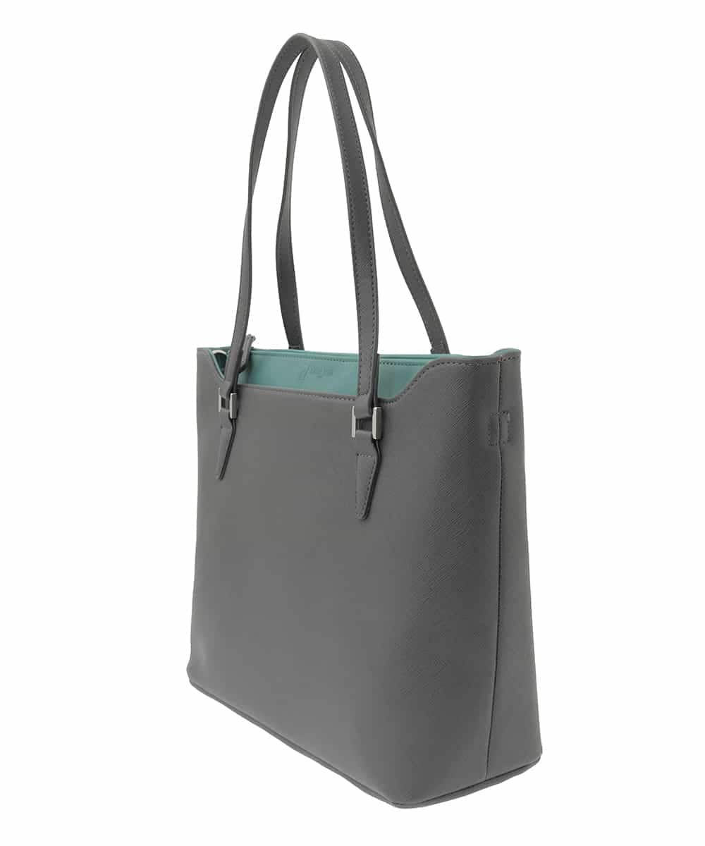 BPBAD12150 MK MICHEL KLEIN BAG(MK ミッシェルクラン バッグ) [2WAY]合成皮革切り替えデザイントートバッグ ダークグレー