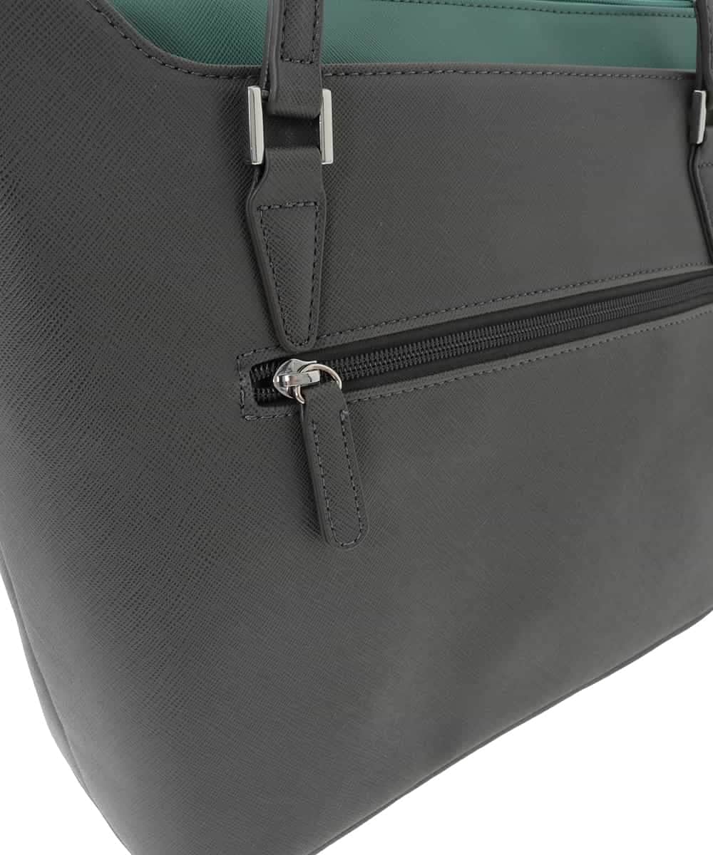 BPBAD12150 MK MICHEL KLEIN BAG(MK ミッシェルクラン バッグ) [2WAY]合成皮革切り替えデザイントートバッグ ダークグレー