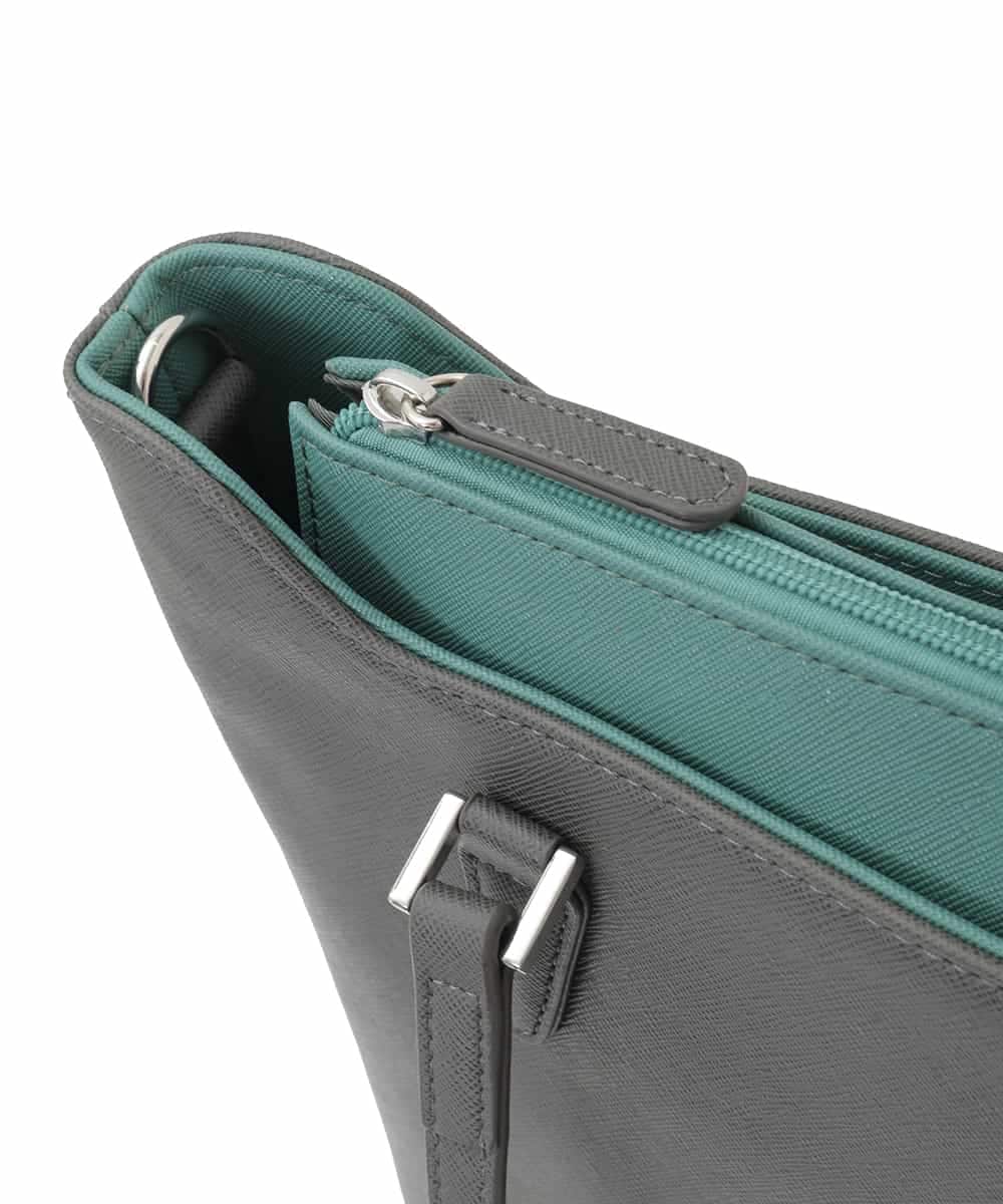 BPBAD12150 MK MICHEL KLEIN BAG(MK ミッシェルクラン バッグ) [2WAY]合成皮革切り替えデザイントートバッグ ダークグレー