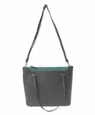 BPBAD12150 MK MICHEL KLEIN BAG(MK ミッシェルクラン バッグ) [2WAY]合成皮革切り替えデザイントートバッグ ダークグレー